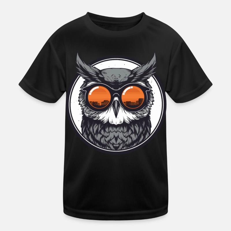 Owl Sunglasses Odd Eagle Owl Kids Functional T-Shirt