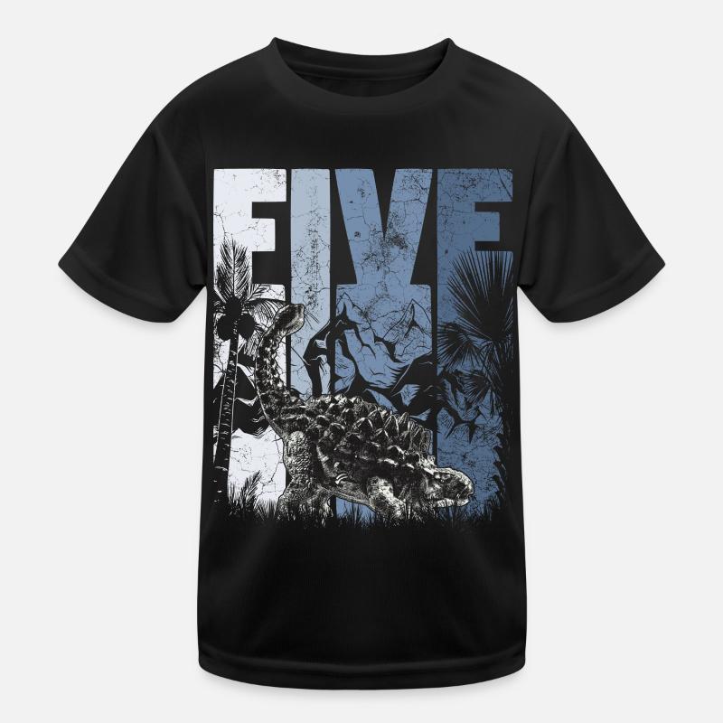 Ankylosaurus 5 Jahre Alt Dino 5. Geburtstag Kinder Funktions-T-Shirt