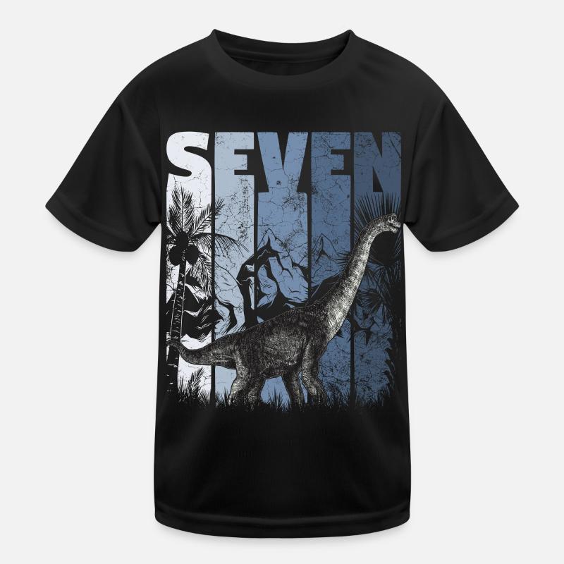 Brachiosaurus 7 years old Dino 7th birthday Kids Functional T-Shirt