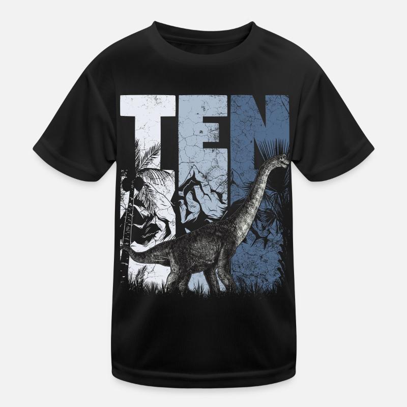 Brachiosaurus 10 years old Dino 10th birthday Kids Functional T-Shirt