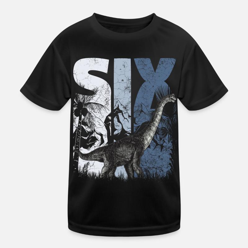 Brachiosaurus 6 years old Dino 6th birthday Kids Functional T-Shirt