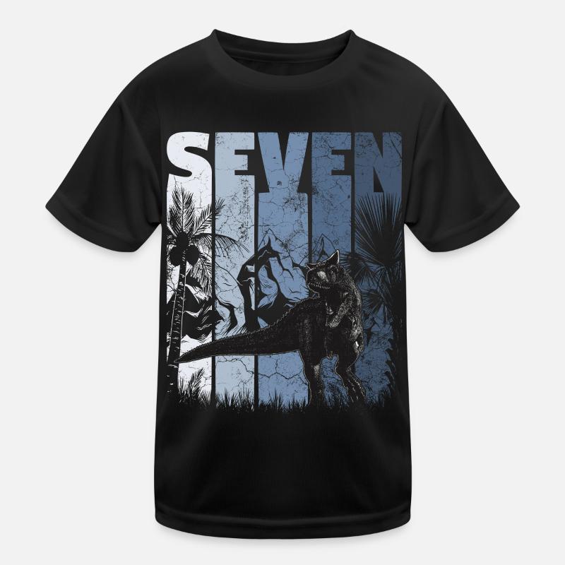 Carnotaurus 7 ans Dino 7ème anniversaire T-shirt sport Enfant