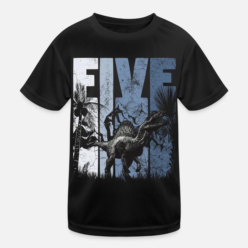 Spinosaurus 5 years old Dino 5th birthday Kids Functional T-Shirt