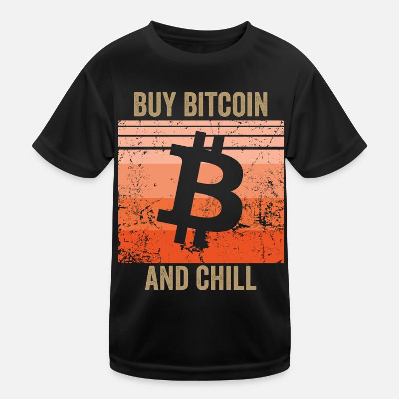 Acheter Bitcoin et Chill T-shirt sport Enfant