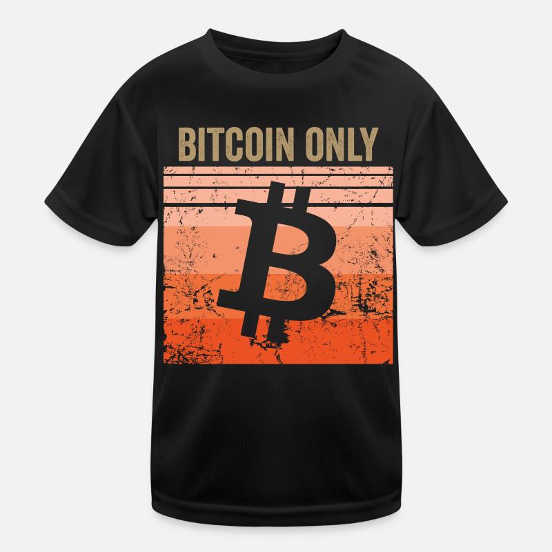 Bitcoin Only - Kids Functional T-Shirt - black