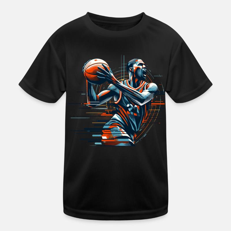 Basketball dynamisch Geschenk Kinder Funktions-T-Shirt