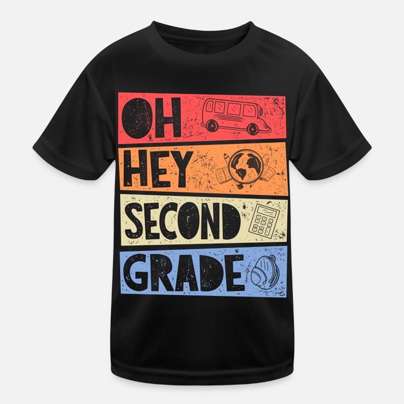 Oh Hey 2e année rétro école primaire fille garçon T-shirt sport Enfant