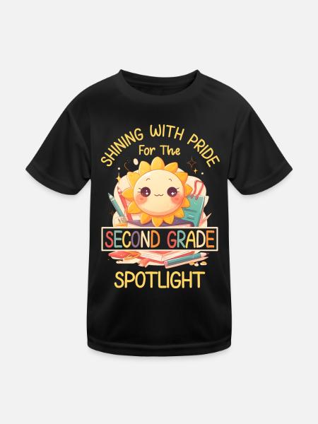 Shinging With Pride 2nd Grade Sun Elementary School - Kids Functional T-Shirt - black - Front