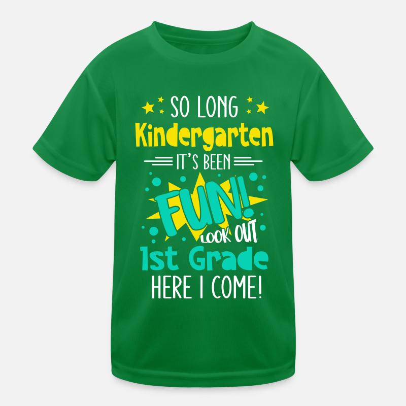 1. Klasse Einschulung Lustiger Spruch Junge Schule Kinder Funktions-T-Shirt