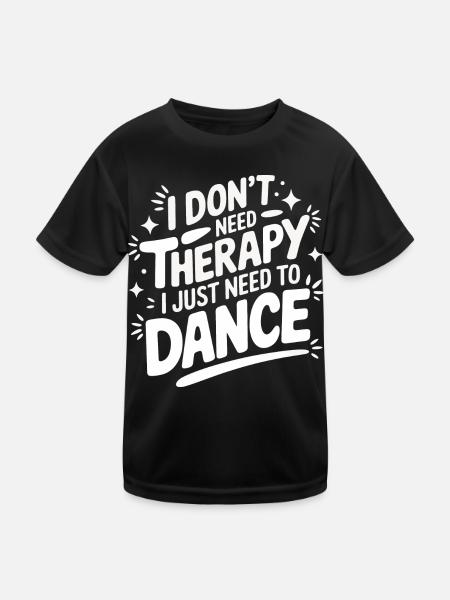 Tanzen Tänzer Tanzen - Kinder Funktions-T-Shirt - Schwarz - Vorne