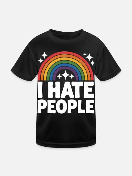 Funny, sarcasm, sarcastic humor, irony - Kids Functional T-Shirt - black - Front