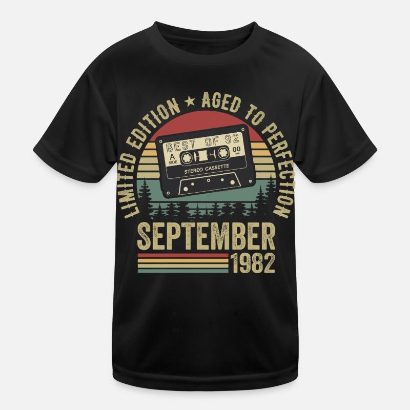Né en septembre 1982 Millésime 1982 T-shirt sport Enfant