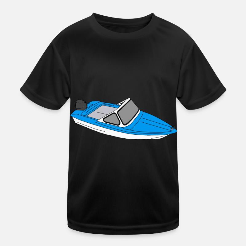 Boat GDR Comic Drawing Ostalgie Ossi Osten Ibis Kids Functional T-Shirt