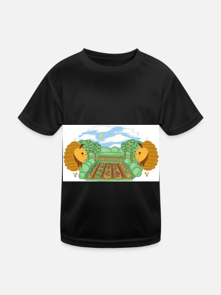 Garten Bienen Honig Insekten Insekt Imker - Kinder Funktions-T-Shirt - Schwarz