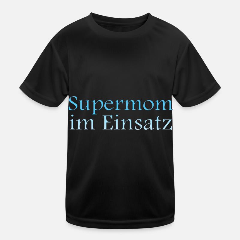 Supermom im Einsatz Kinder Funktions-T-Shirt