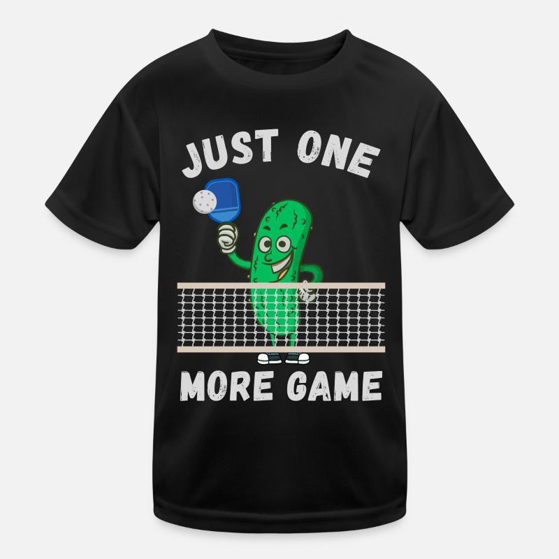 Pickleball - Just one more game - Kids Functional T-Shirt - black
