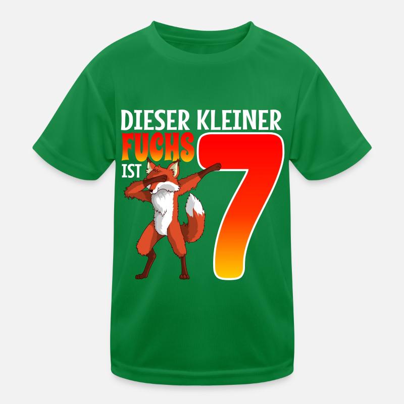 7. Geburtstag fuchs Junge Mädchen Geburtstag Kinder Funktions-T-Shirt