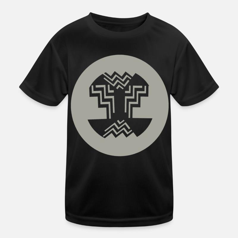 Circular-Inner-design - Kids Functional T-Shirt - black