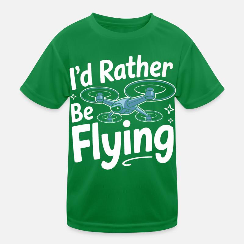 Drones Pilot Quadcopter Drone Kids Functional T-Shirt