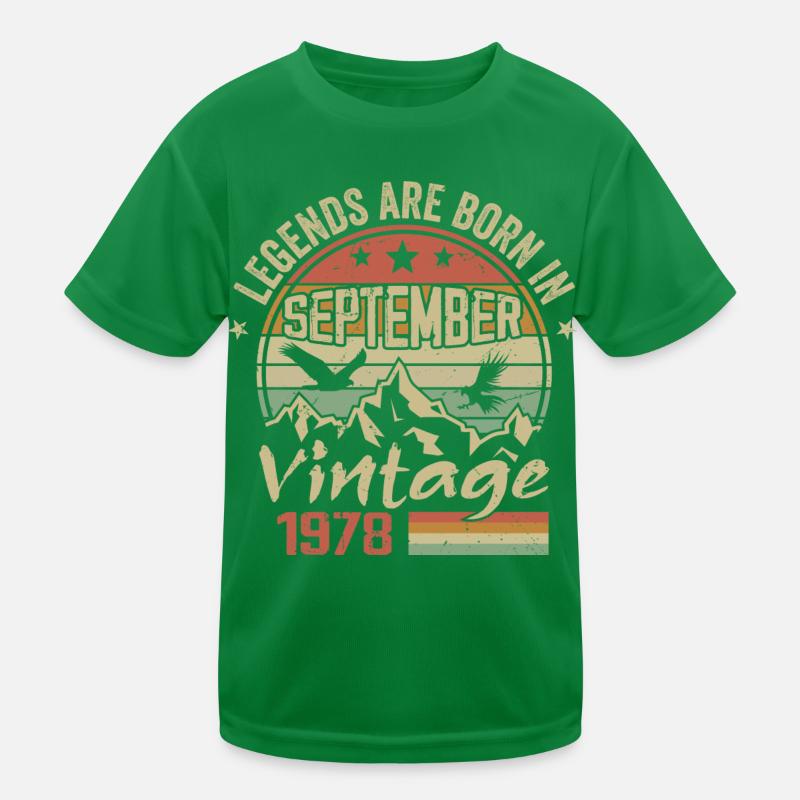 September 1978 Birthday Gift September 1978 Kids Functional T-Shirt
