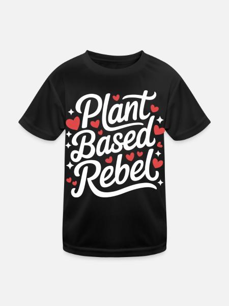 Vegetarian Vegan Veggie Vegetarian - Kids Functional T-Shirt - black - Front