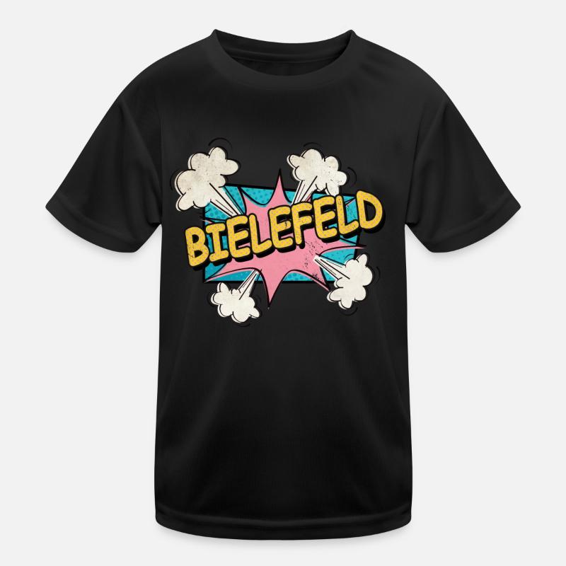 Bielefeld Germany City Font Pop Art Comic Kids Functional T-Shirt