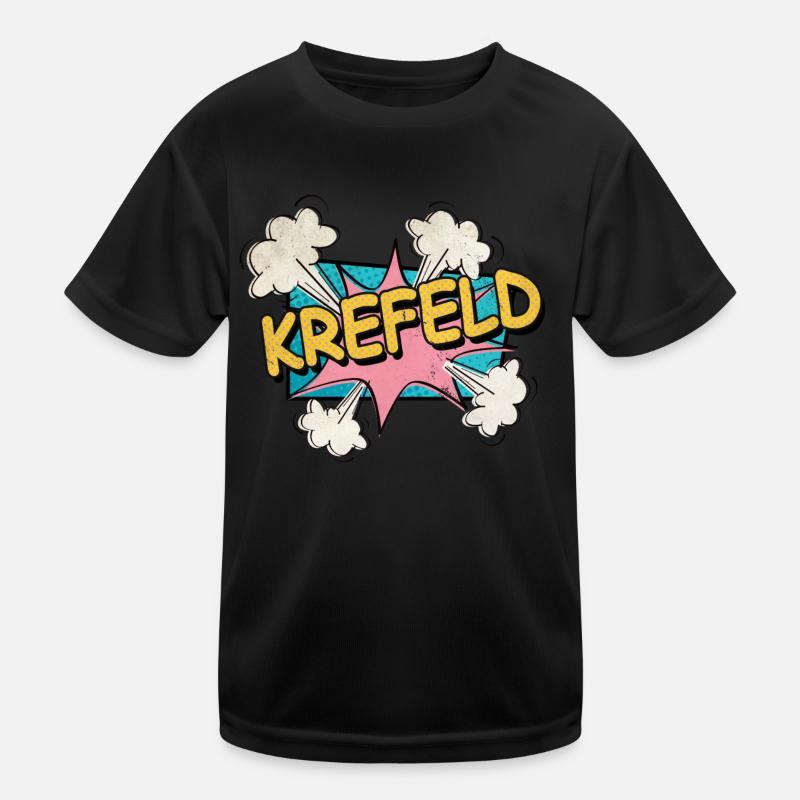Krefeld Germany City Font Pop Art Comic Kids Functional T-Shirt