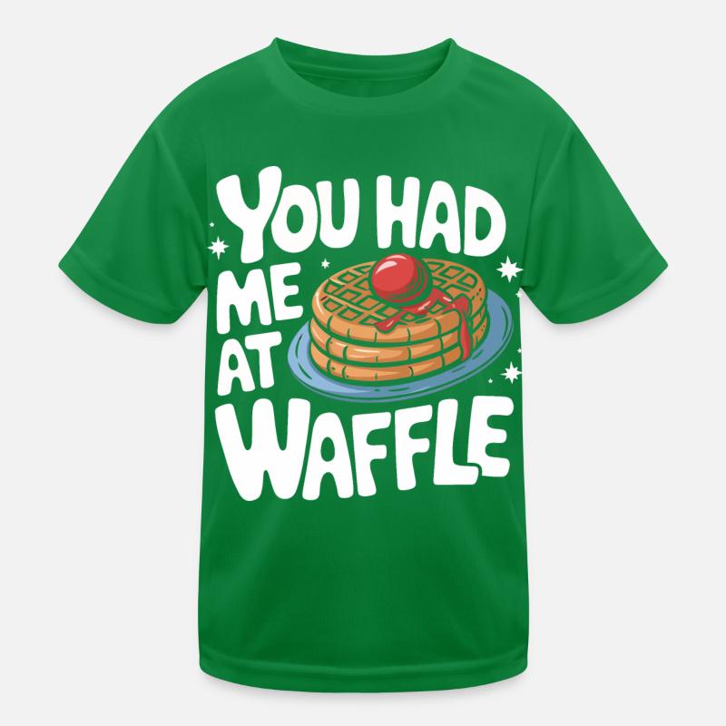 Waffles Breakfast Sweets Kids Functional T-Shirt