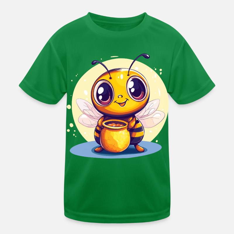Honigbiene mit Topf Kinder Funktions-T-Shirt