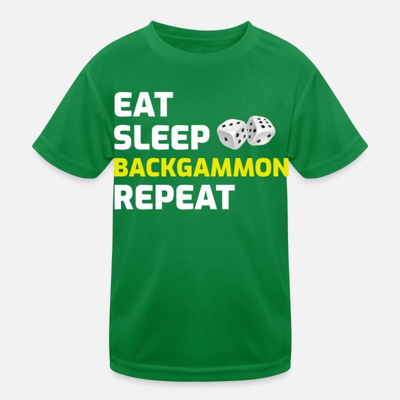 Backgammon Player Board Game Funny Sayings Gift Kids Functional T-Shirt