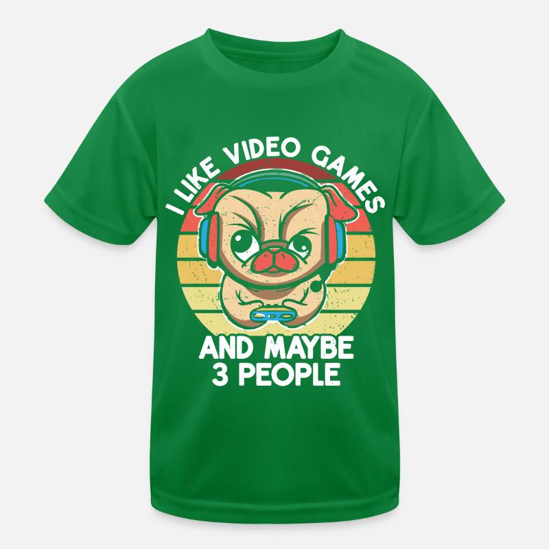 Gaming -Hund Kinder Funktions-T-Shirt