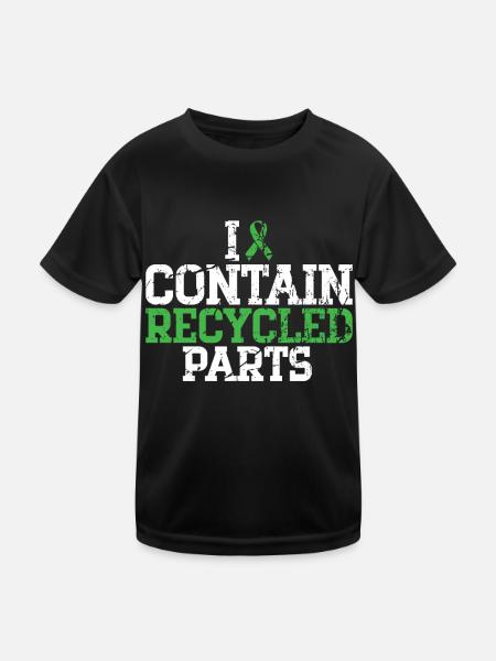 Kidney donor - Kids Functional T-Shirt - black - Front