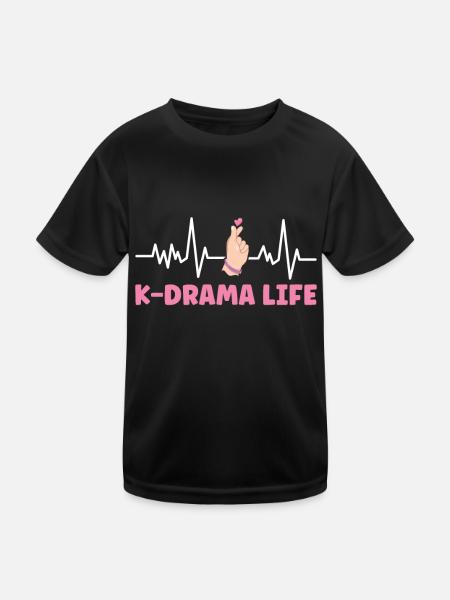 K-Drame - T-shirt sport Enfant - noir - Devant