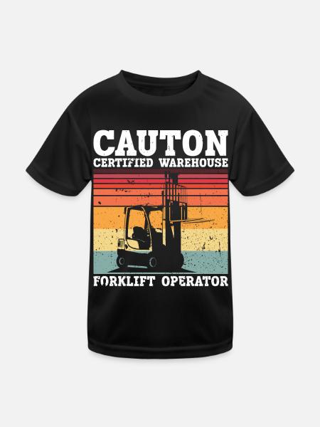 Conducteur de chariot élévateur - T-shirt sport Enfant - noir - Devant