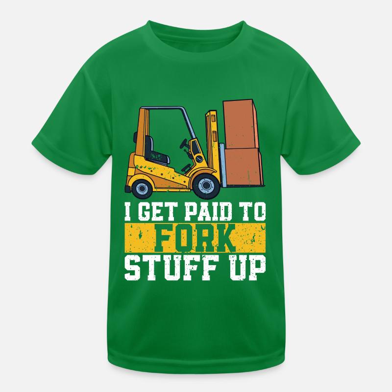 Gabelstaplerfahrer Kinder Funktions-T-Shirt