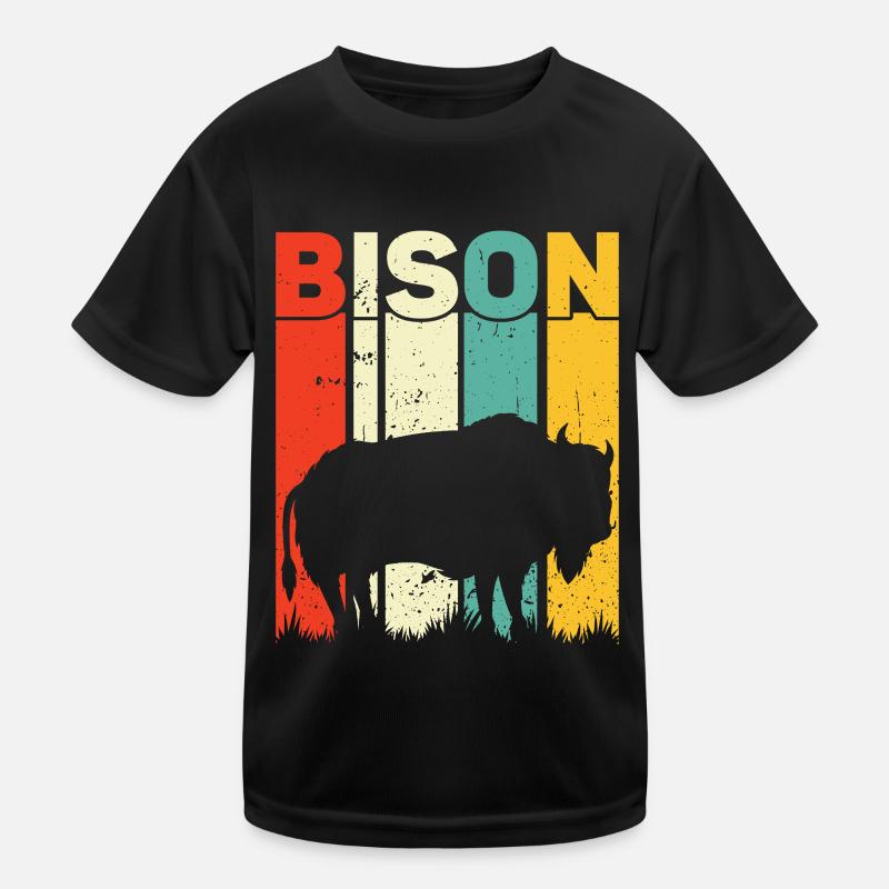 Bison Kinder Funktions-T-Shirt
