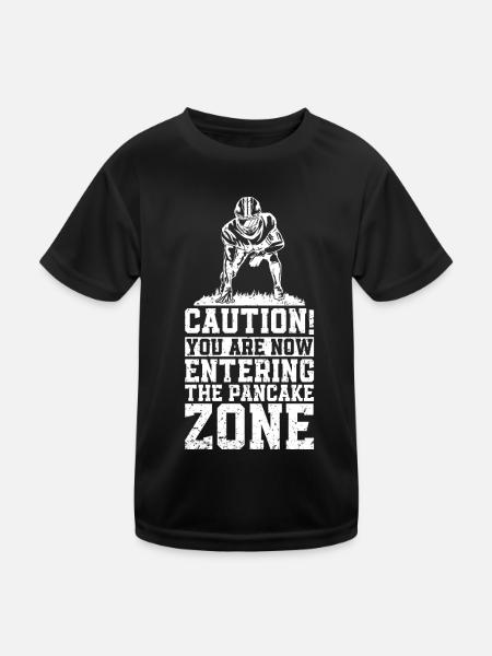 Lineman Football Player Offensive Defensive - Kinder Funktions-T-Shirt - Schwarz - Vorne