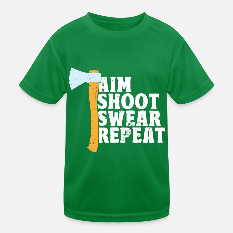 Axtwurf Axe Wurfspiel Kinder Funktions-T-Shirt