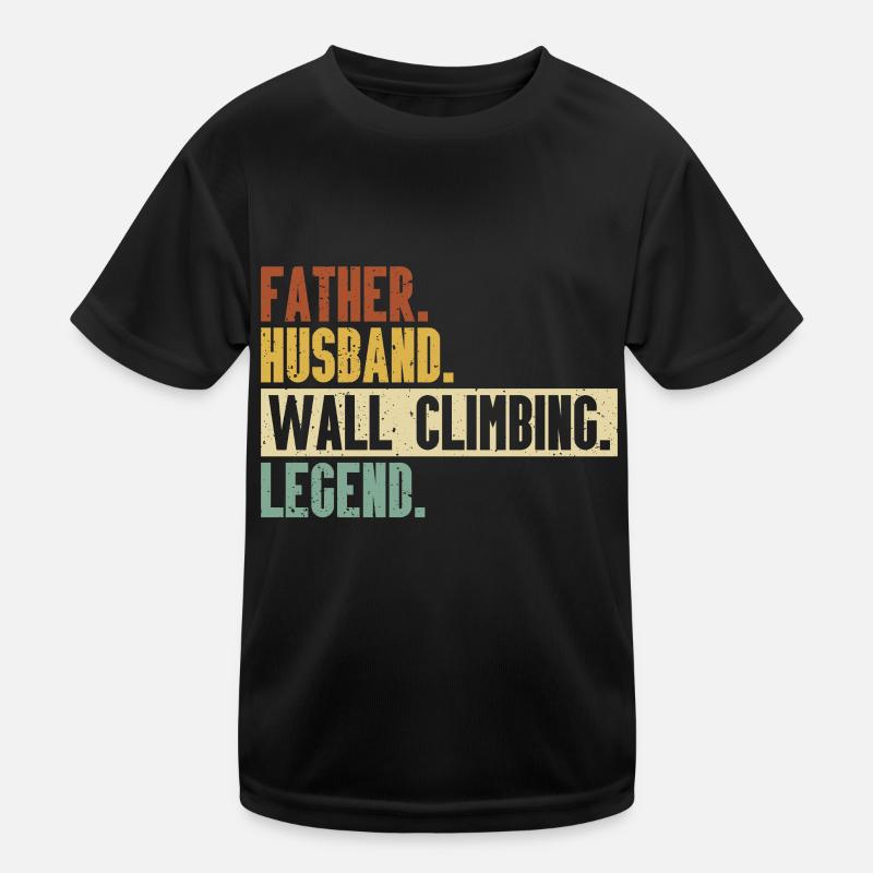 Wall climbing Bouldering rock face Kids Functional T-Shirt