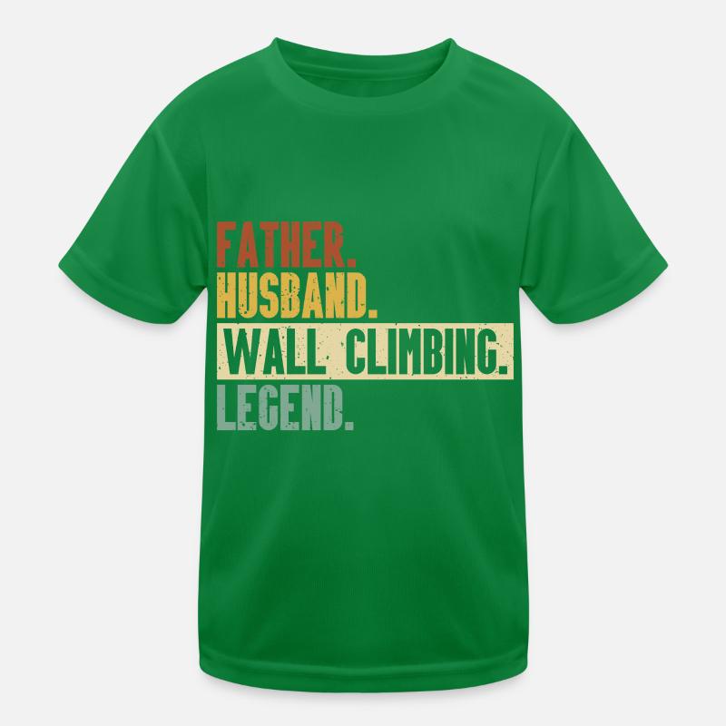 Wall climbing Bouldering rock face Kids Functional T-Shirt