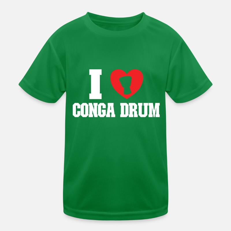 Conga Drum Musician Drumline Kids Functional T-Shirt