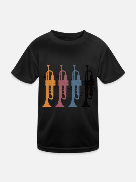 Trumpet - Kids Functional T-Shirt - black - Front