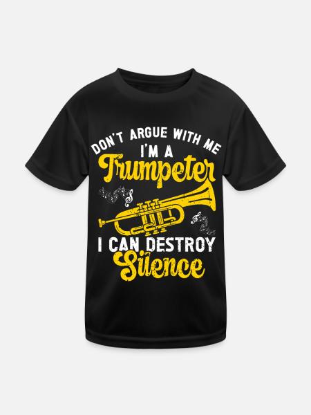 Trumpet - Kids Functional T-Shirt - black - Front