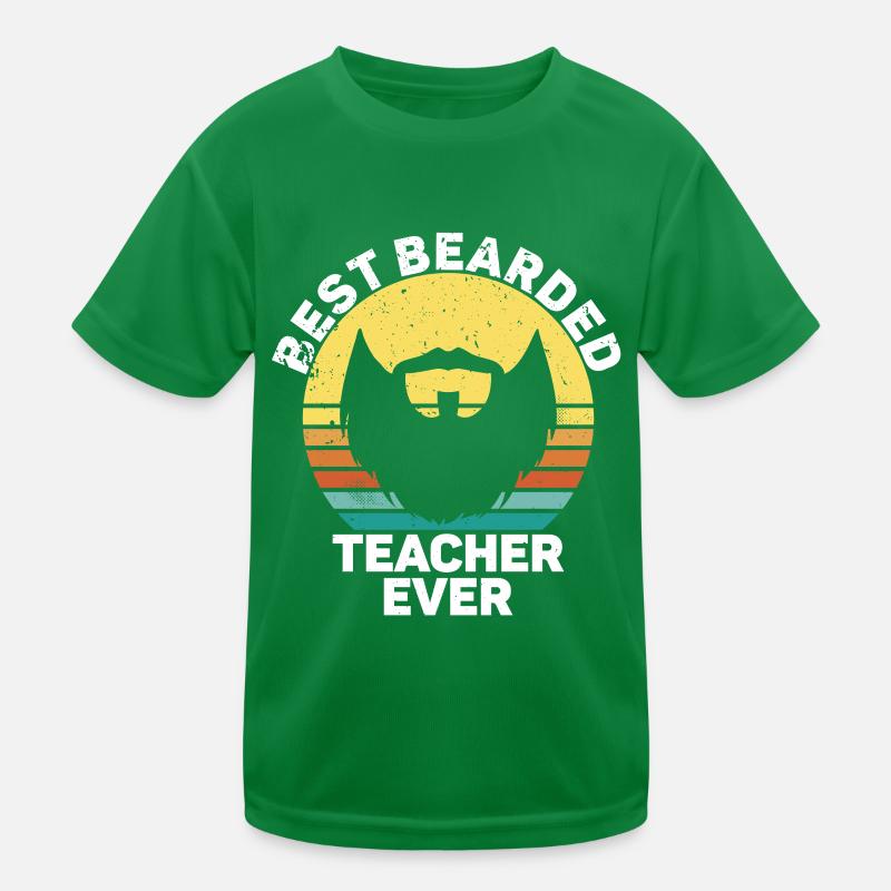 Bärtiger Lehrer Kinder Funktions-T-Shirt