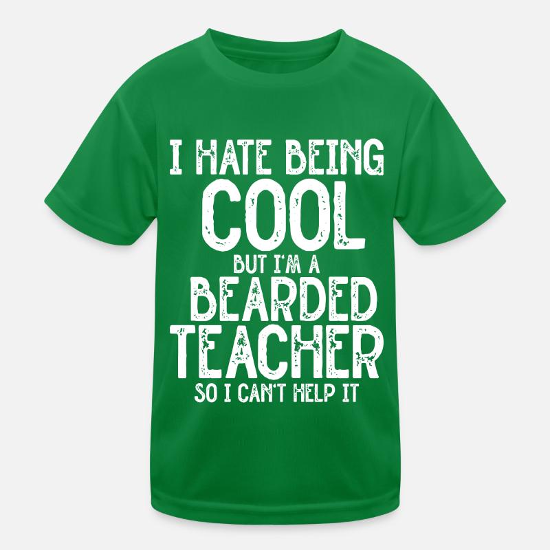 Bearded teacher Kids Functional T-Shirt