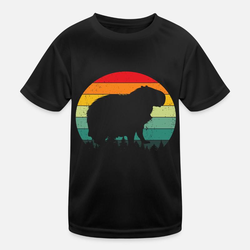 Capybara Tier Nagetier Capibara Kinder Funktions-T-Shirt