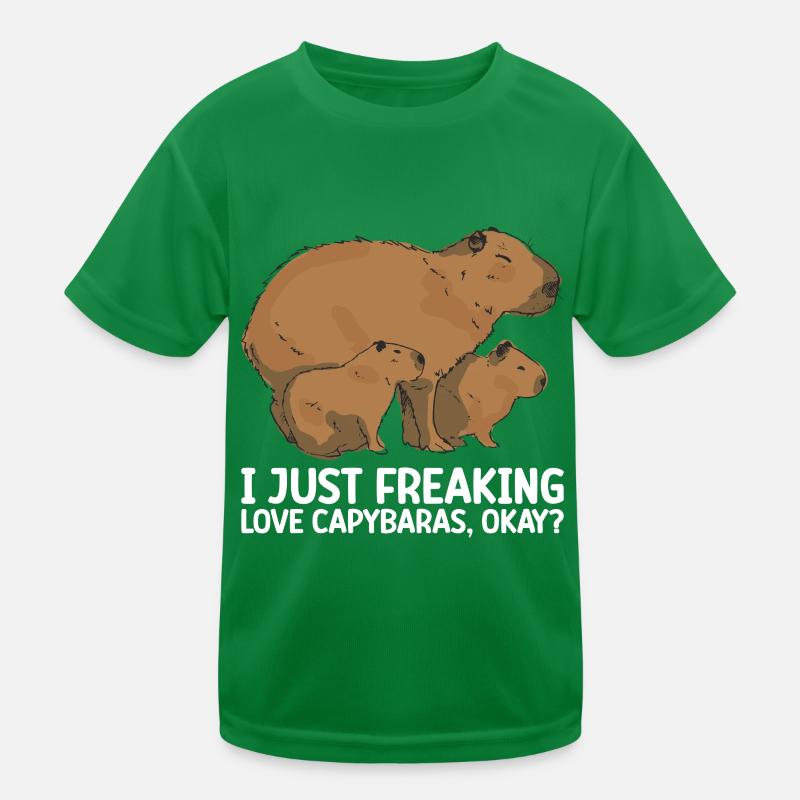 Capybara Animal Rodent Capibara Kids Functional T-Shirt