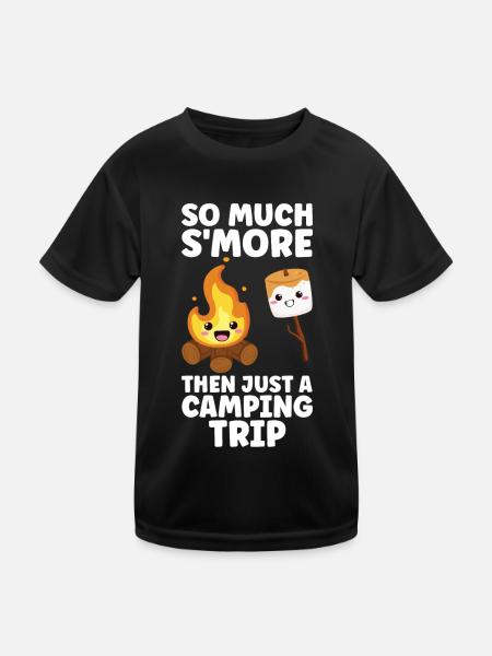 Marshmallow S'more - Kinder Funktions-T-Shirt - Schwarz - Vorne