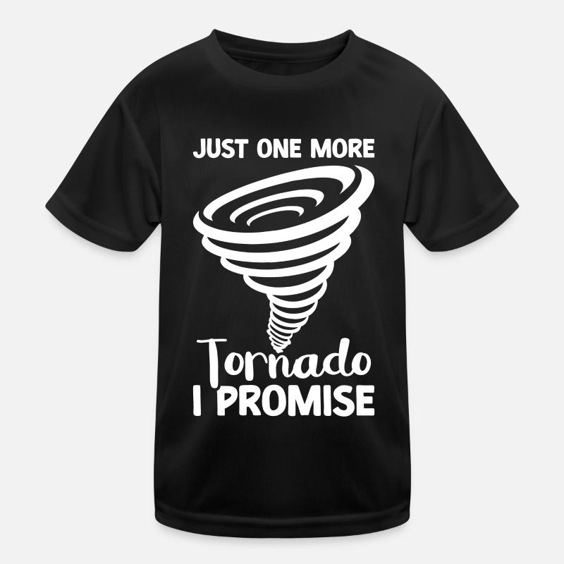 Tornado - Kinder Funktions-T-Shirt - Schwarz