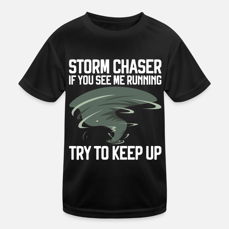 Tornado - Kinder Funktions-T-Shirt - Schwarz